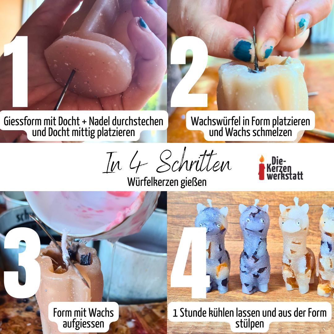 Winterwichtel mit Schneeflocke | Gießform für Weihnachtskerzen & Wichtelkerzen | Flexible Form zum Kerzen gießen – wiederverwendbar & hitzebeständig