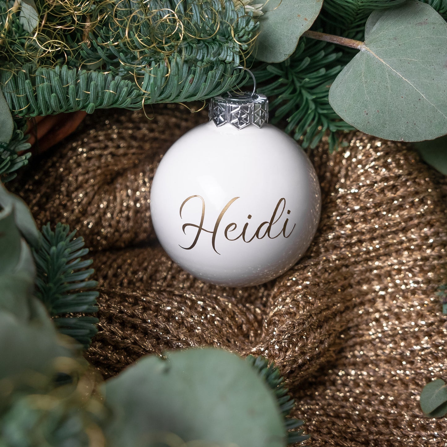 Personalisierte Weihnachtskugel mit Namen ∅ 6-8 cm | Wunschmotiv | Personalisiertes Geschenk | Weihnachtsbaum | Tannenbaumkugel | Christbaumkugel