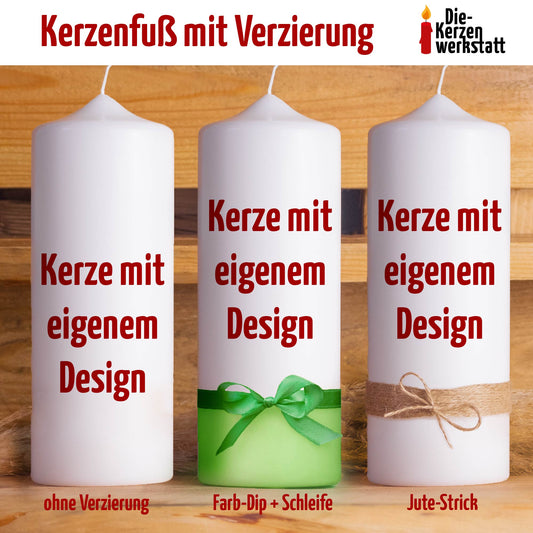 Kerze mit individuellem Motiv | Zu jedem Anlass | 15 - 30 cm Höhe