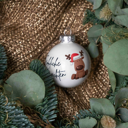 Weihnachtskugelsticker A5 | optional mit Kugel ∅6cm