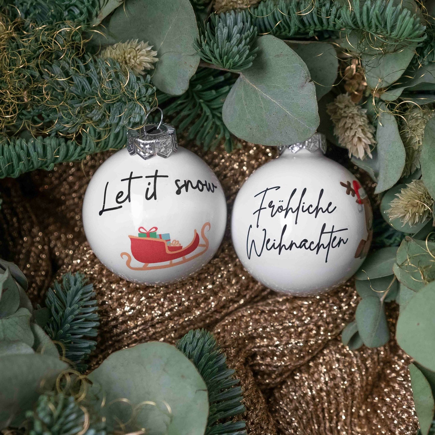 Weihnachtskugelsticker A5 | optional mit Kugel ∅6cm