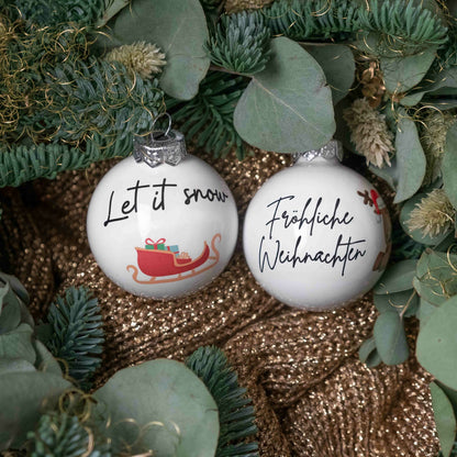 Weihnachtskugelsticker A5 | optional mit Kugel ∅6cm