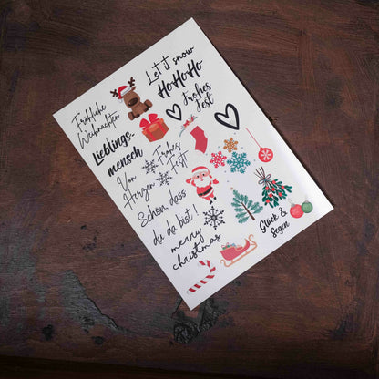 Weihnachtskugelsticker A5 | optional mit Kugel ∅6cm