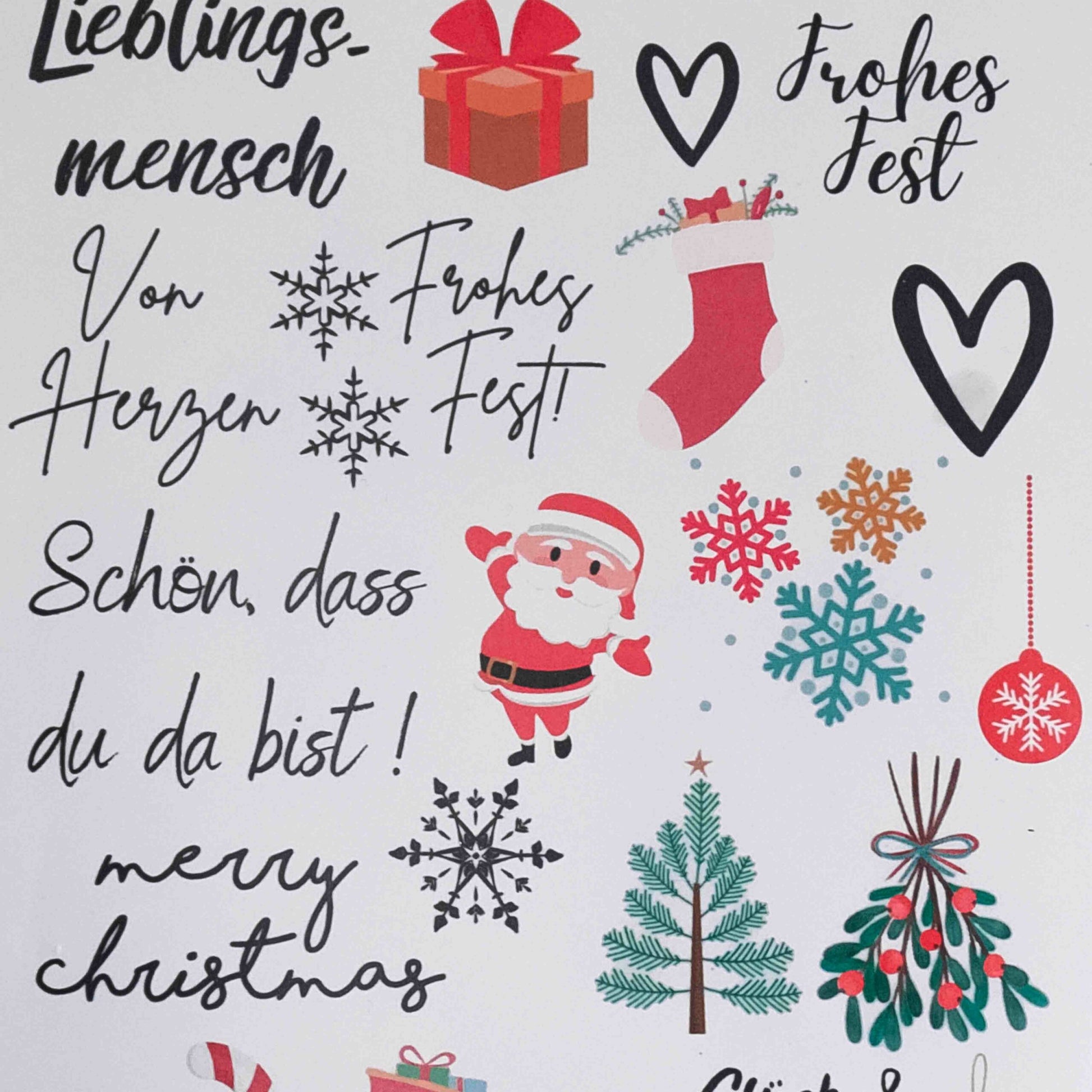 Weihnachtskugelsticker A5 | optional mit Kugel ∅6cm