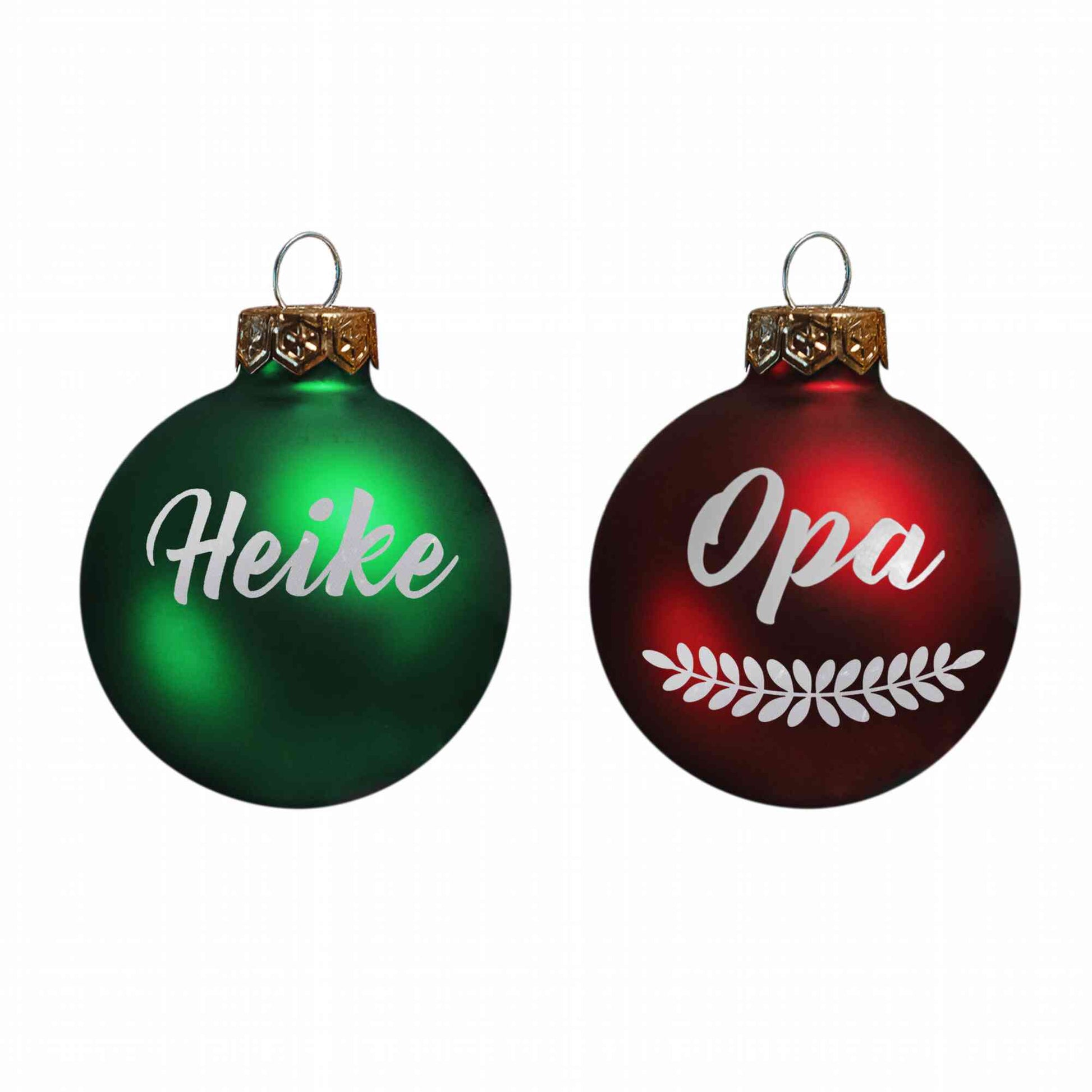 Weihnachtskugel mit deinem Wunschnamen ∅ 6-8 cm | Wunschmotiv |  Personalisiertes Geschenk | Weihnachtsbaum | Tannenbaumkugel |  Christbaumkugel