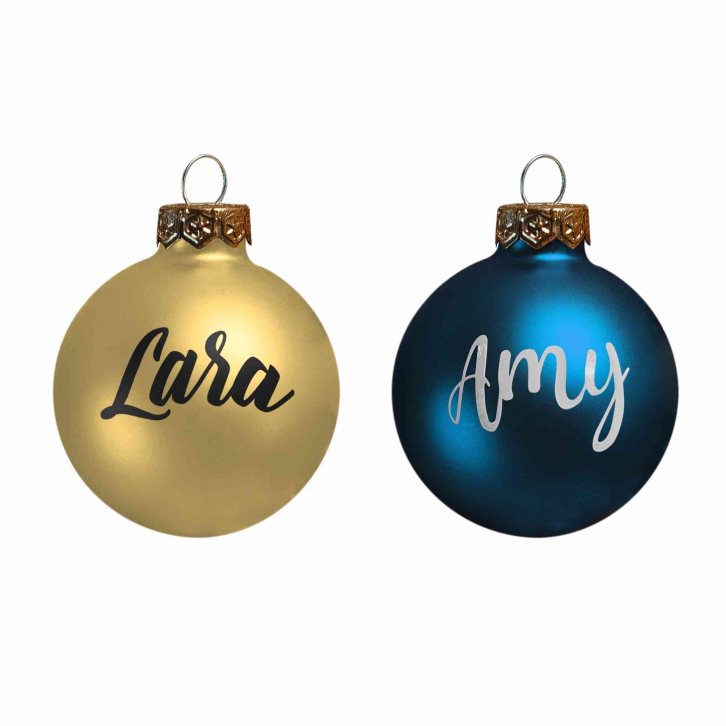 Weihnachtskugel personalisiert mit Namen ∅ 6-8 cm | Personalisiertes Geschenk | Weihnachtsbaum | Tannenbaumkugel |  Christbaumkugel | Handlettering Schriftart