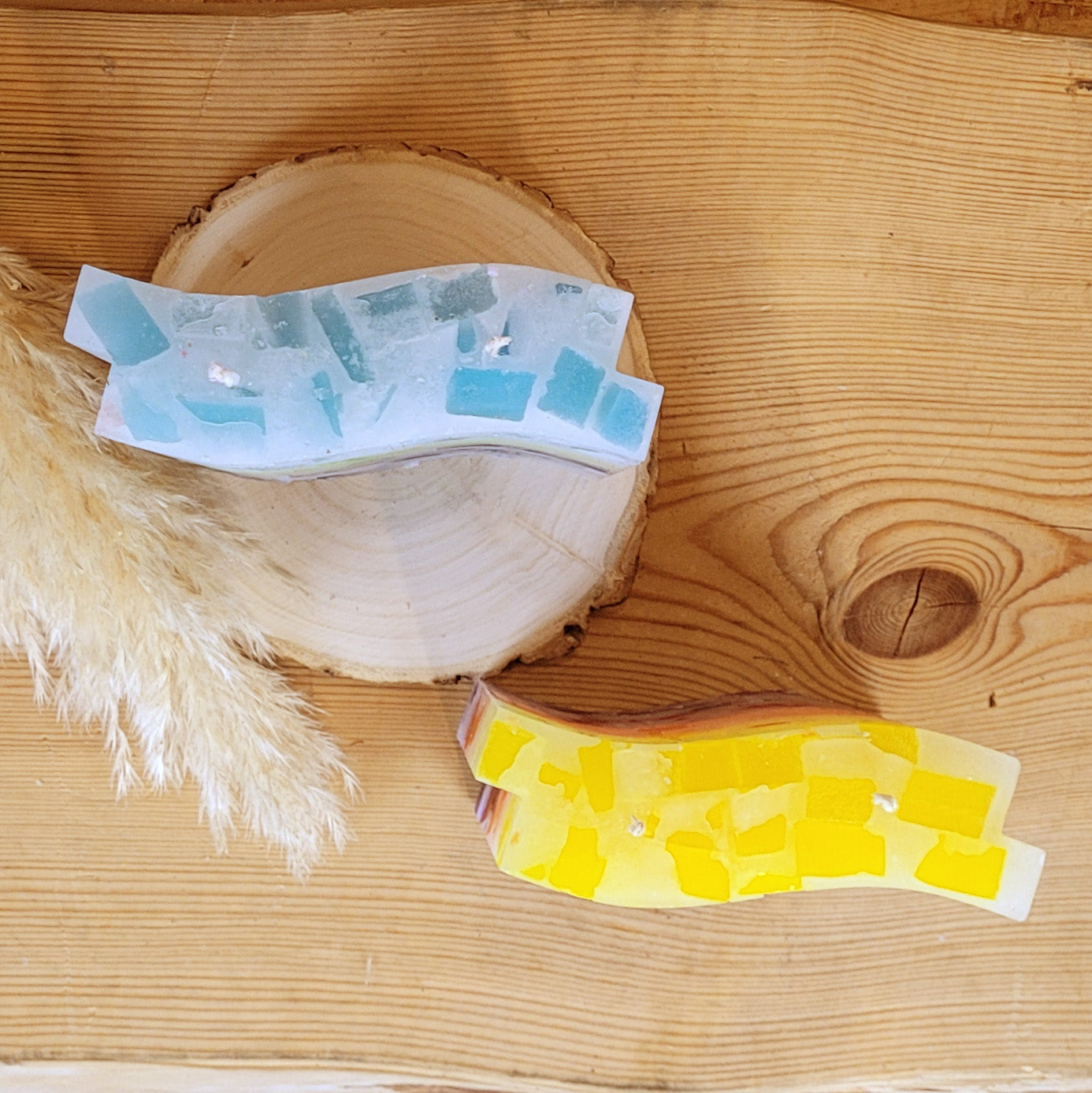 Wachswürfelkerze l Zwillingskerze Welle l Geschenk zum Geburtstag l Handarbeit l bunte Kerze l Stumpenkerze