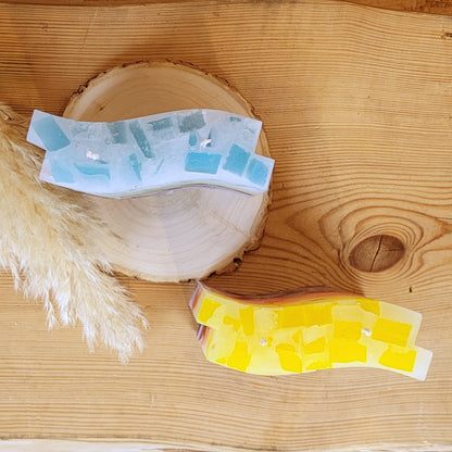 Wachswürfelkerze l Zwillingskerze Welle l Geschenk zum Geburtstag l Handarbeit l bunte Kerze l Stumpenkerze