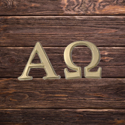 Hochwertiges Wachsdekor Alpha + Omega