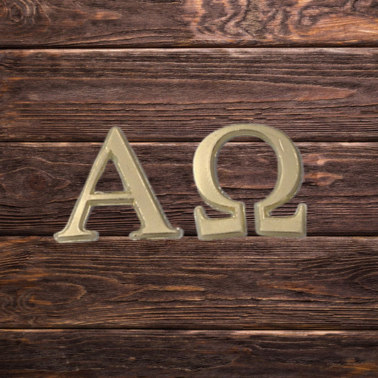 Hochwertiges Wachsdekor Alpha + Omega