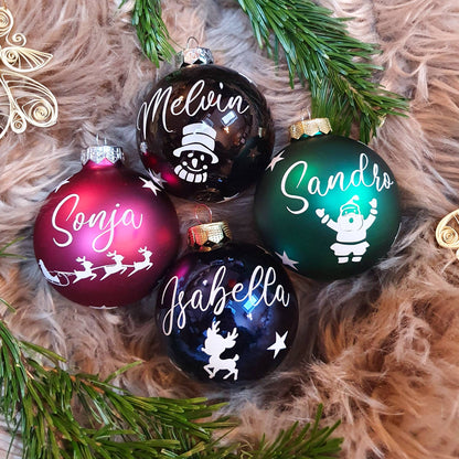 Personalisierte Weihnachtskugel Winter 6-8cm