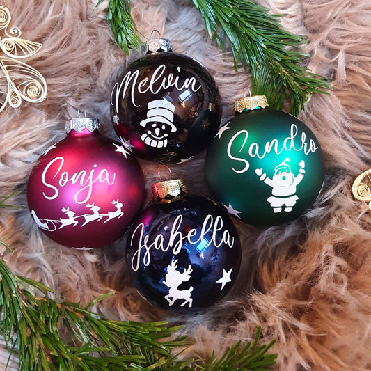 Personalisierte Weihnachtskugel Winter 6-8cm