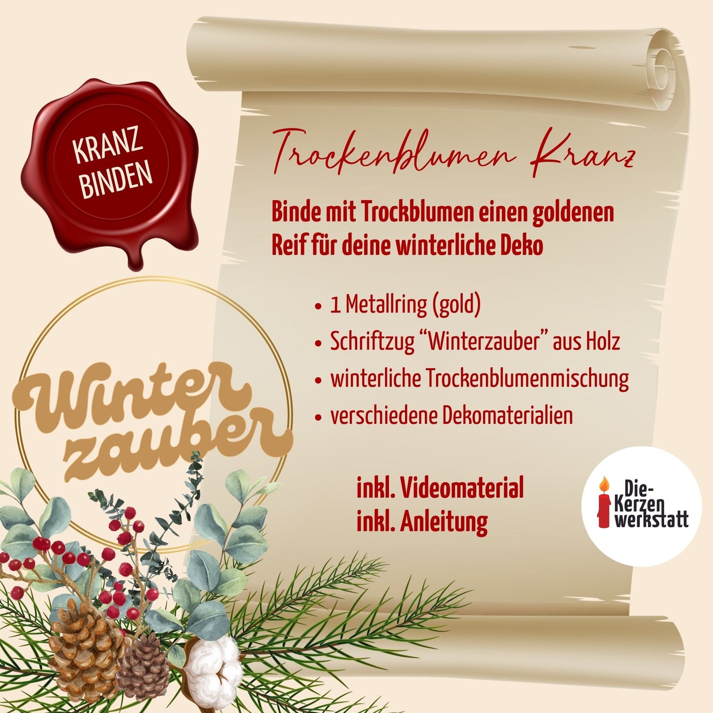 DIY Adventskalender Winterzauber | Kreative Auszeit mit Bastelsets für Erwachsene