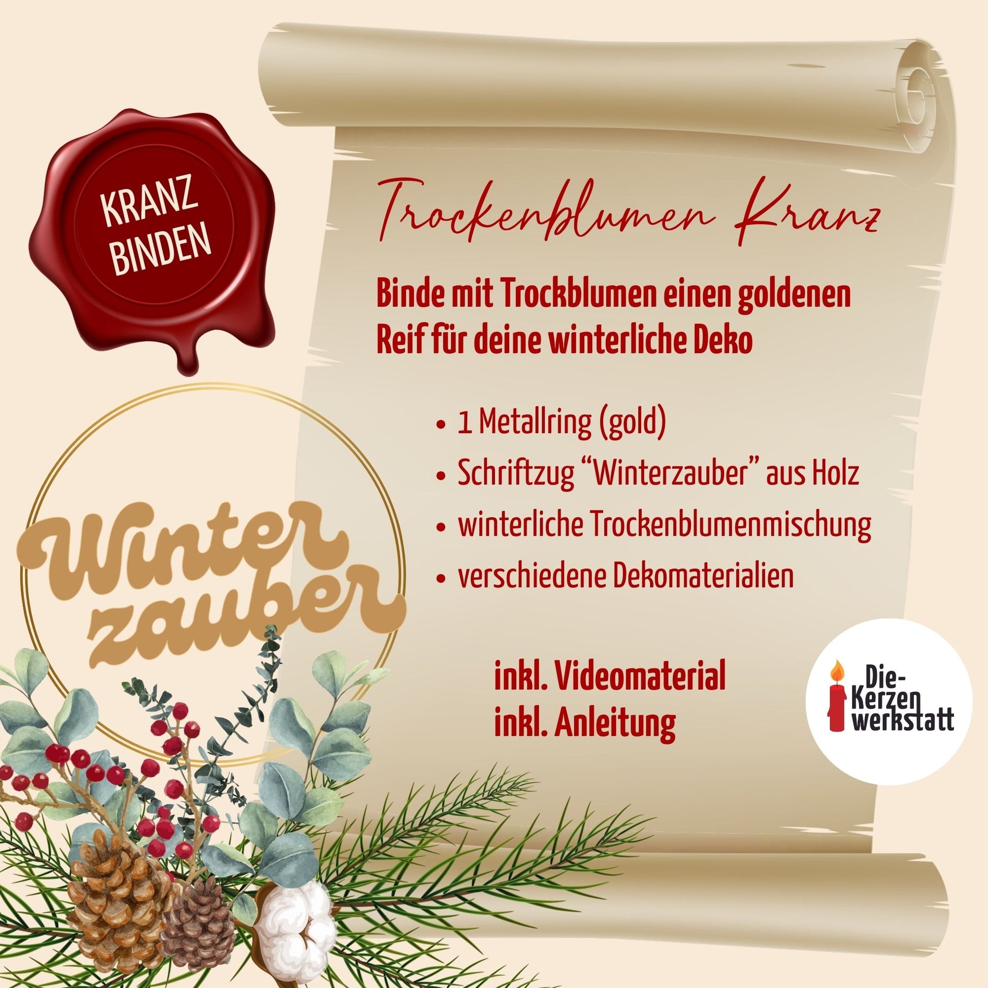 DIY Adventskalender Winterzauber | Kreative Auszeit mit Bastelsets für Erwachsene