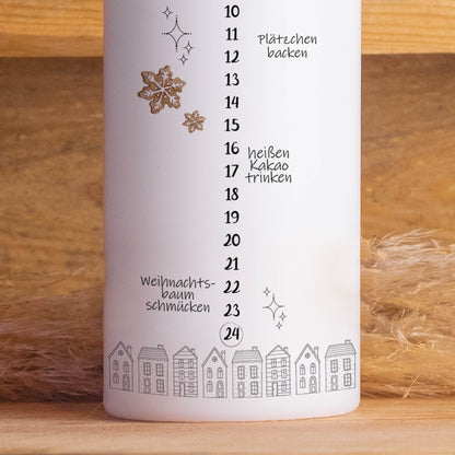 Adventskalender-Kerze Schlicht | Weihnachtskerze | Adventskerzen mit Zahlen | Kalenderkerze | Weihnachten Kerzen | Advent | Adventskalender