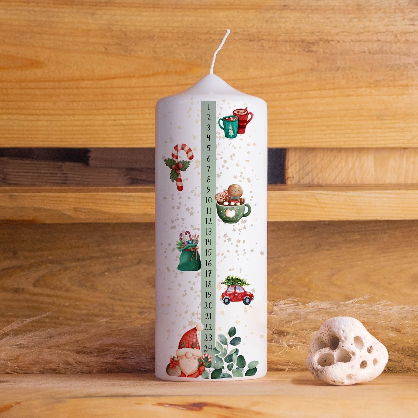 Adventkalenderkerze Weihnachten