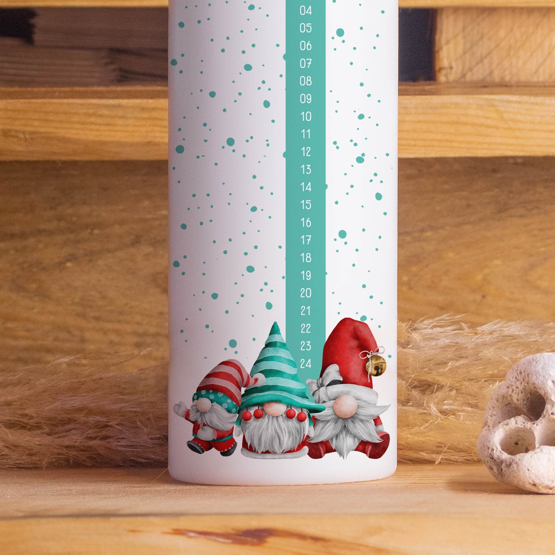 Adventskalender-Kerze Wichtel | Weihnachtskerze | Adventskerzen mit Zahlen | Kalenderkerze | Weihnachten Kerzen | Advent | Wichtel | Adventskalender