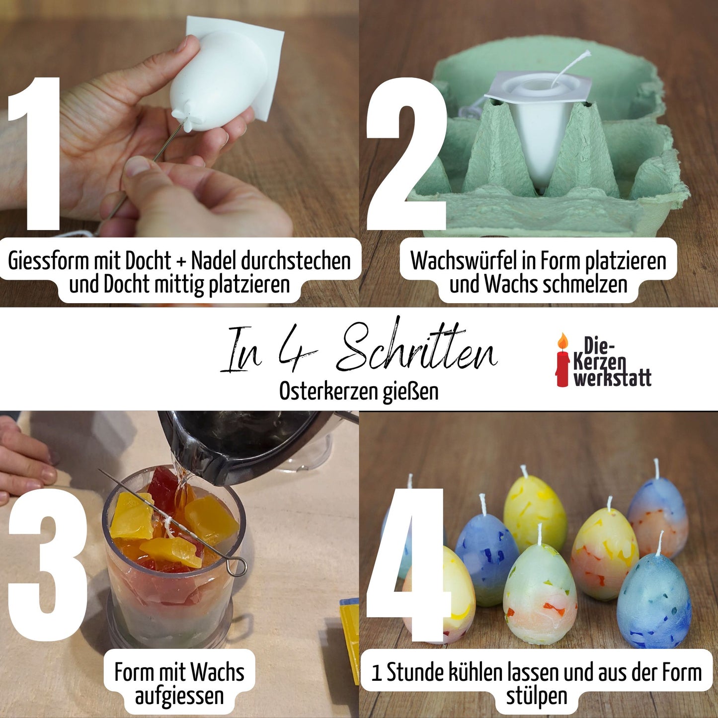 DIY-Set Kerzen gießen Tiere | bis zu 24 Tierkerzen selber machen