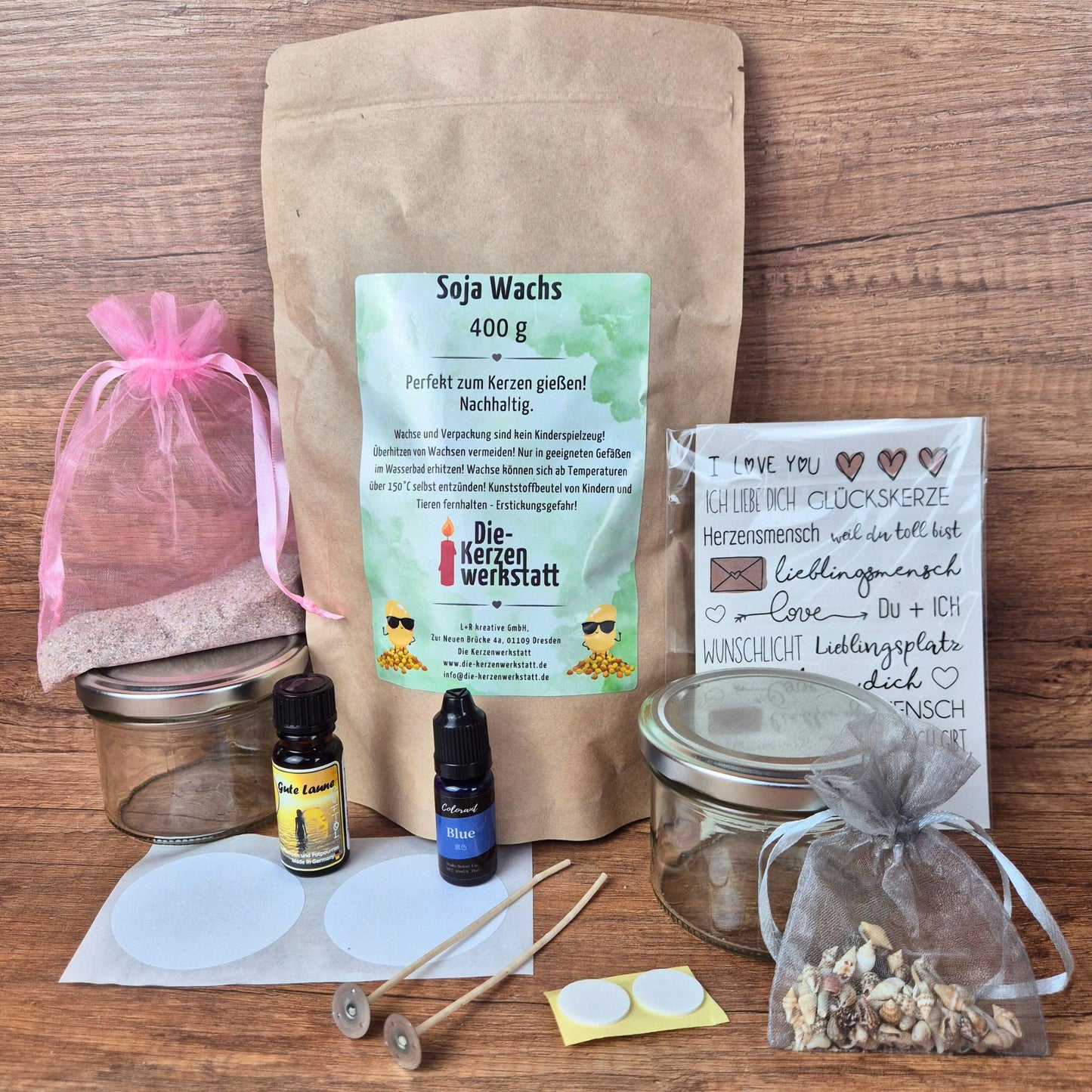 DIY-Set: Meer im Glas – Duftkerzen Bastelset mit Muscheln & Sommerduft