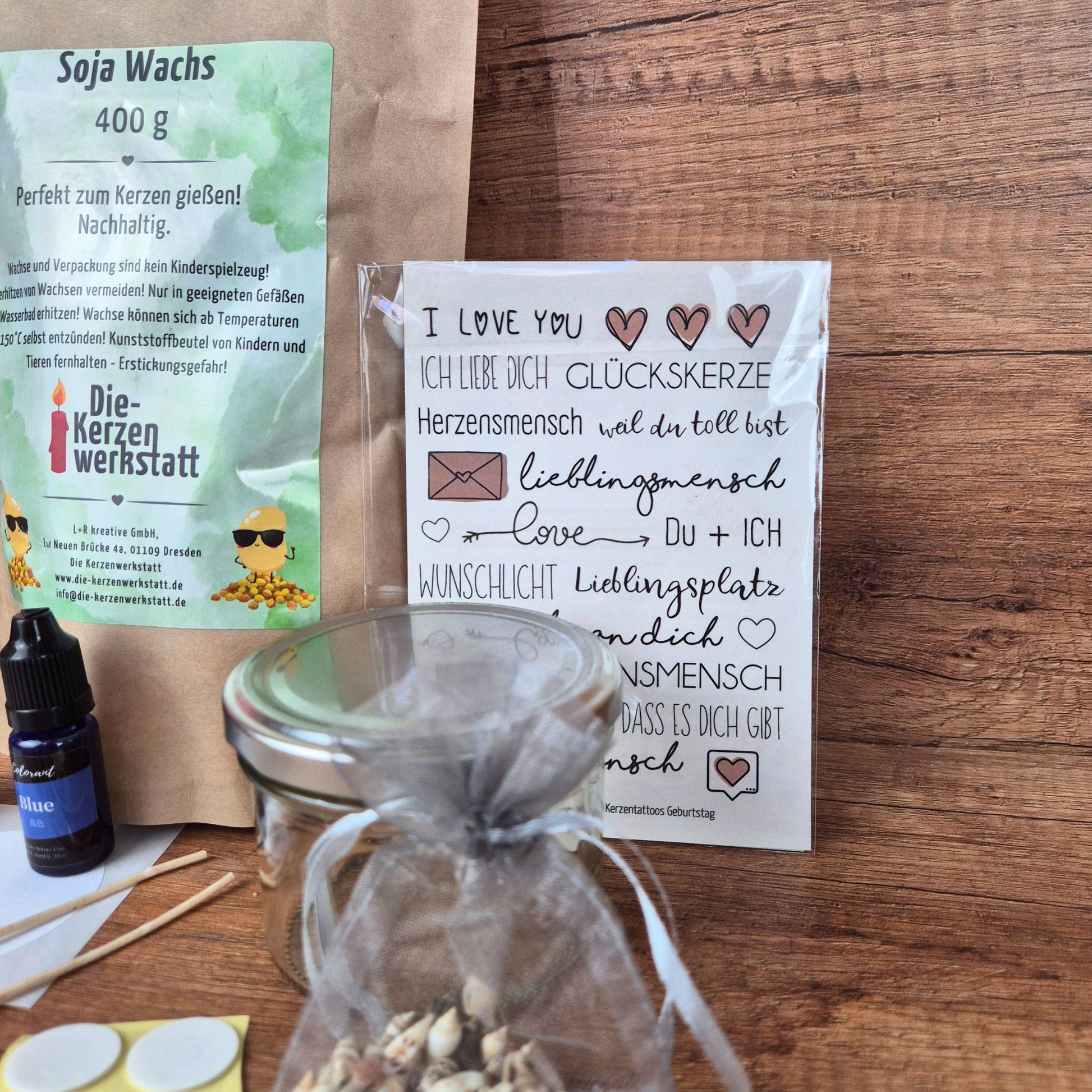 DIY-Set: Meer im Glas – Duftkerzen Bastelset mit Muscheln & Sommerduft