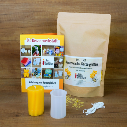 Bienenwachskerzen DIY geriffelter Zylinder