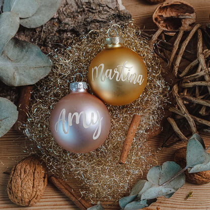 Personalisierte Weihnachtskugel mit Namen