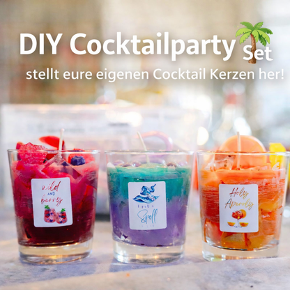 Cocktailkerzen Party Set | bunte DIY Kerzen für Gruppen & kreative Events