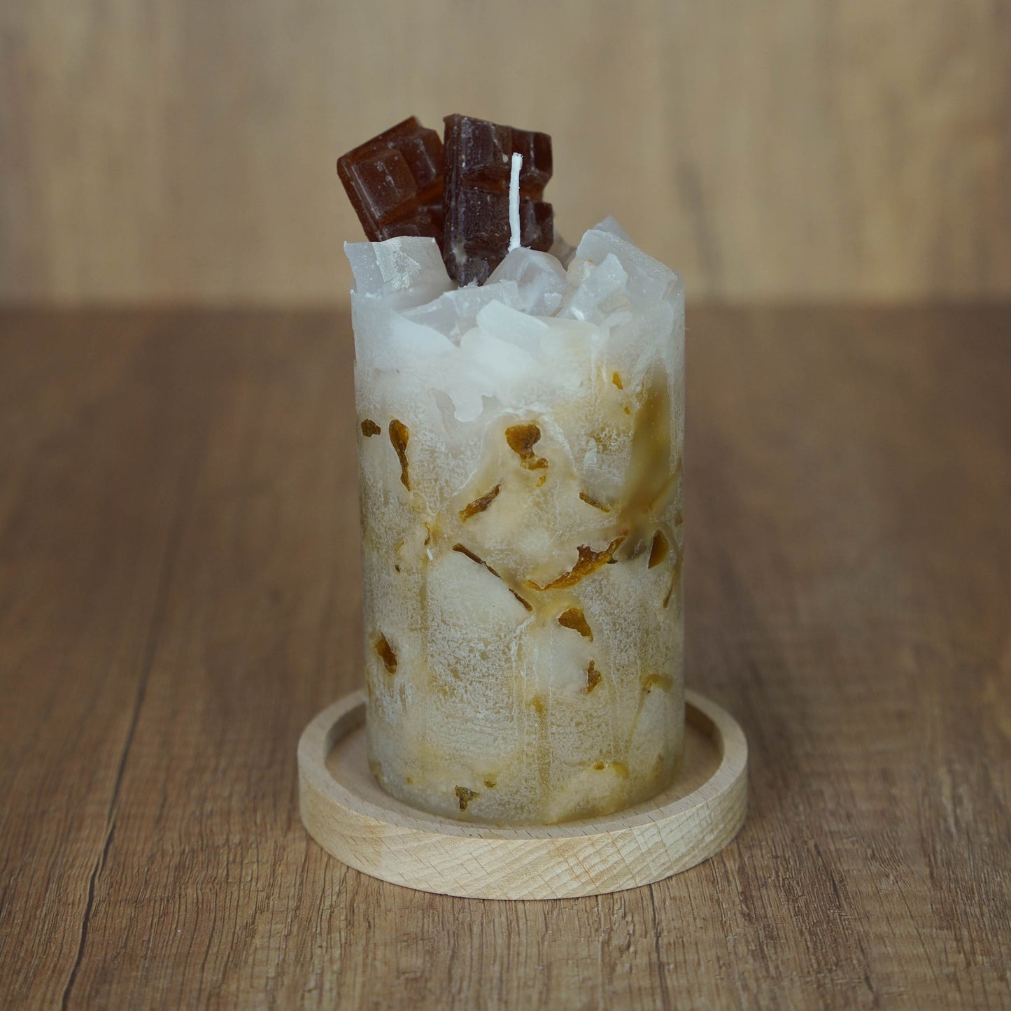 Cocktailkerze l Wachswürfelkerze l Stumpenkerze groß Bunt | Geschenk Geburtstag l Handarbeit l bunte Kerze l Cocktails