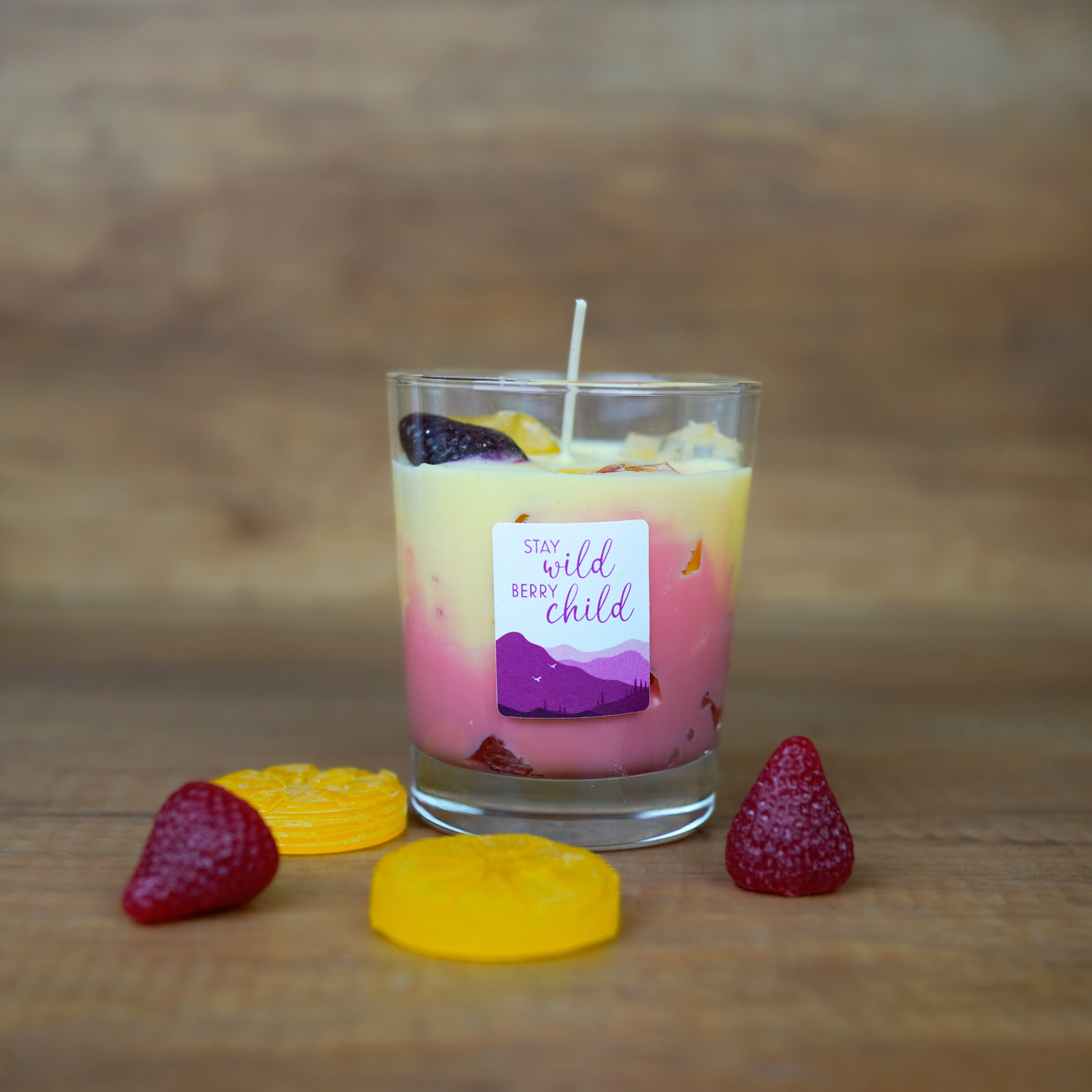 Cocktailkerzen rosa gelb