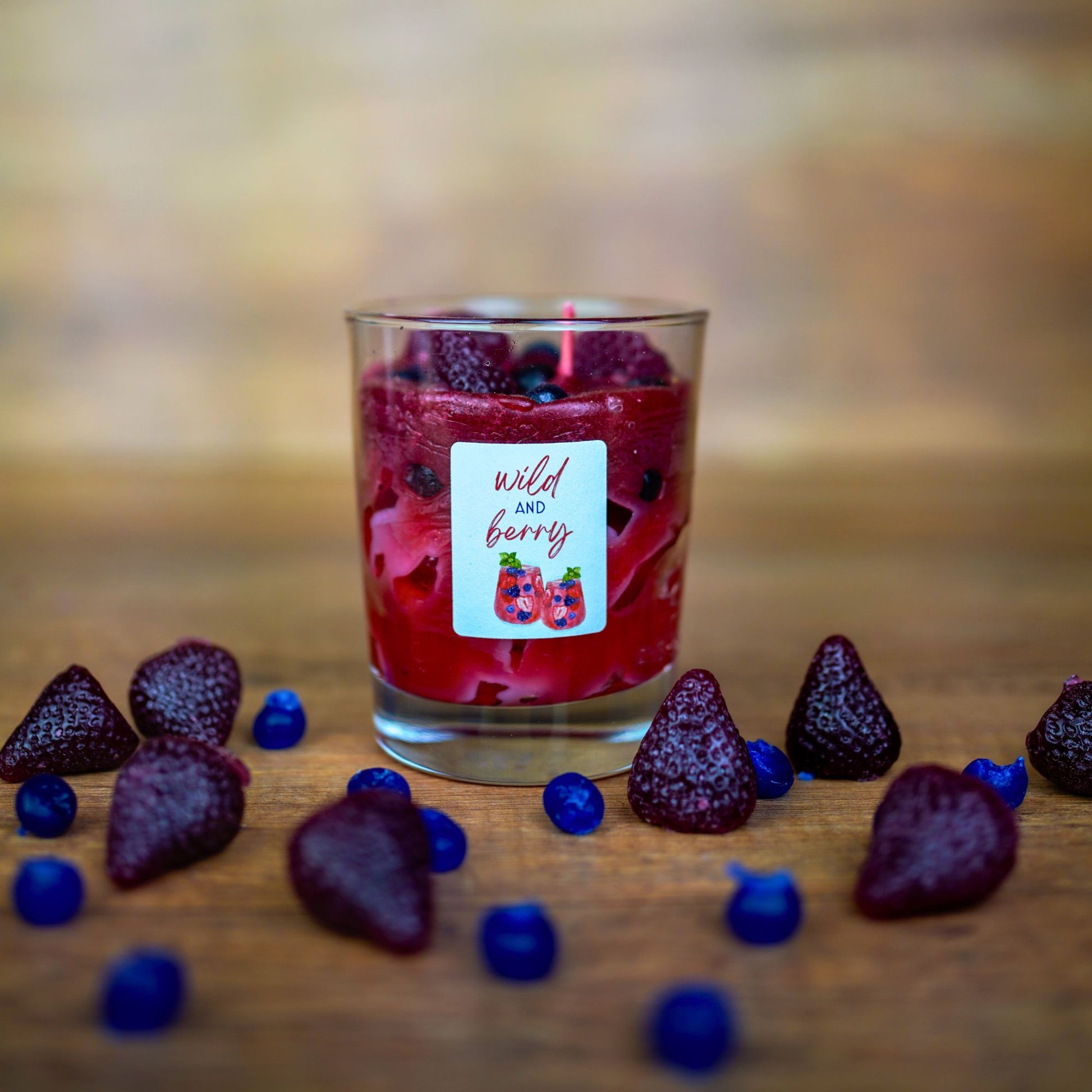 Cocktailkerzen Wildberry eine Kerze