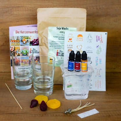 Cocktailkerzen bunt DIY