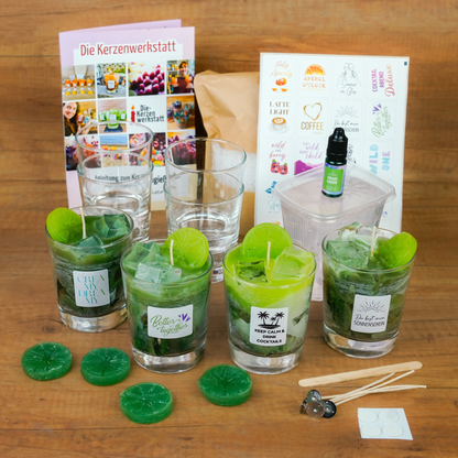 Cocktailkerzen gießen Mojito DIY