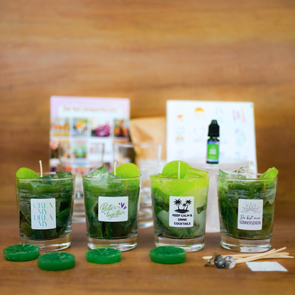 Cocktailkerzen gießen Mojito Kerzen