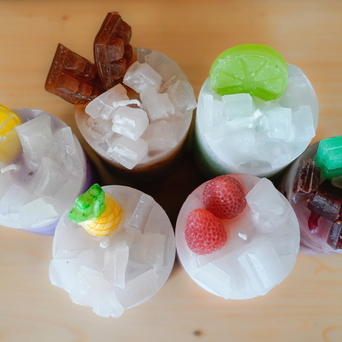 Cocktailkerzen von oben