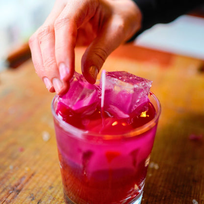 DIY Zaubertrank Cocktailkerzen Set – 4 magische Kerzen mit Farben & Glitzer