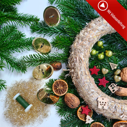 DIY Adventskranz Bastelset – mit frischem Tannengrün & Naturmaterialien