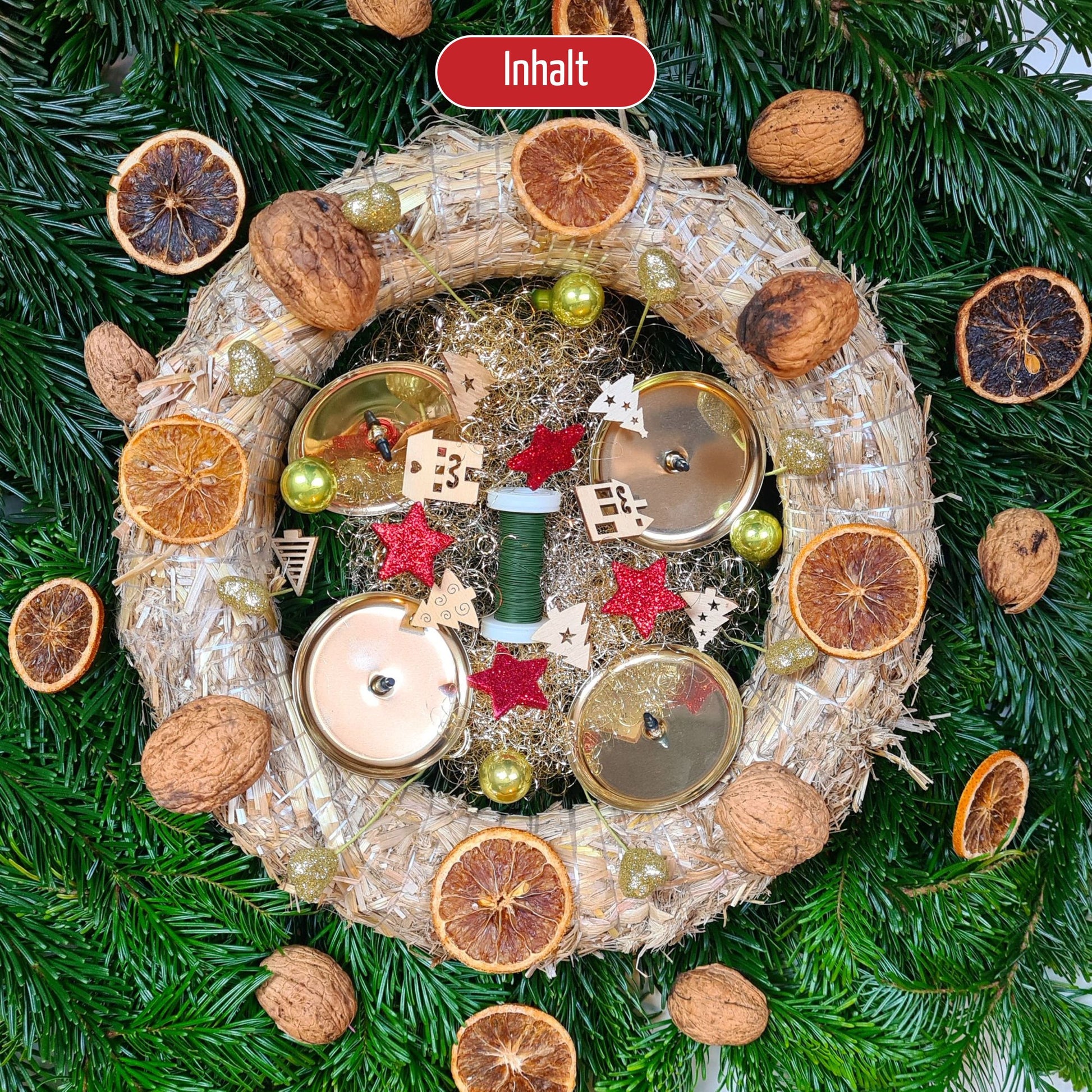 DIY Adventskranz Bastelset – mit frischem Tannengrün & Naturmaterialien