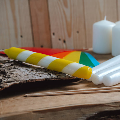 DIY-Set: Kerzen gestalten | Bastelset Kerzen verzieren | Kerzen dekorieren | Geschenkidee | Kerzen mit Wachsplatten gestalten