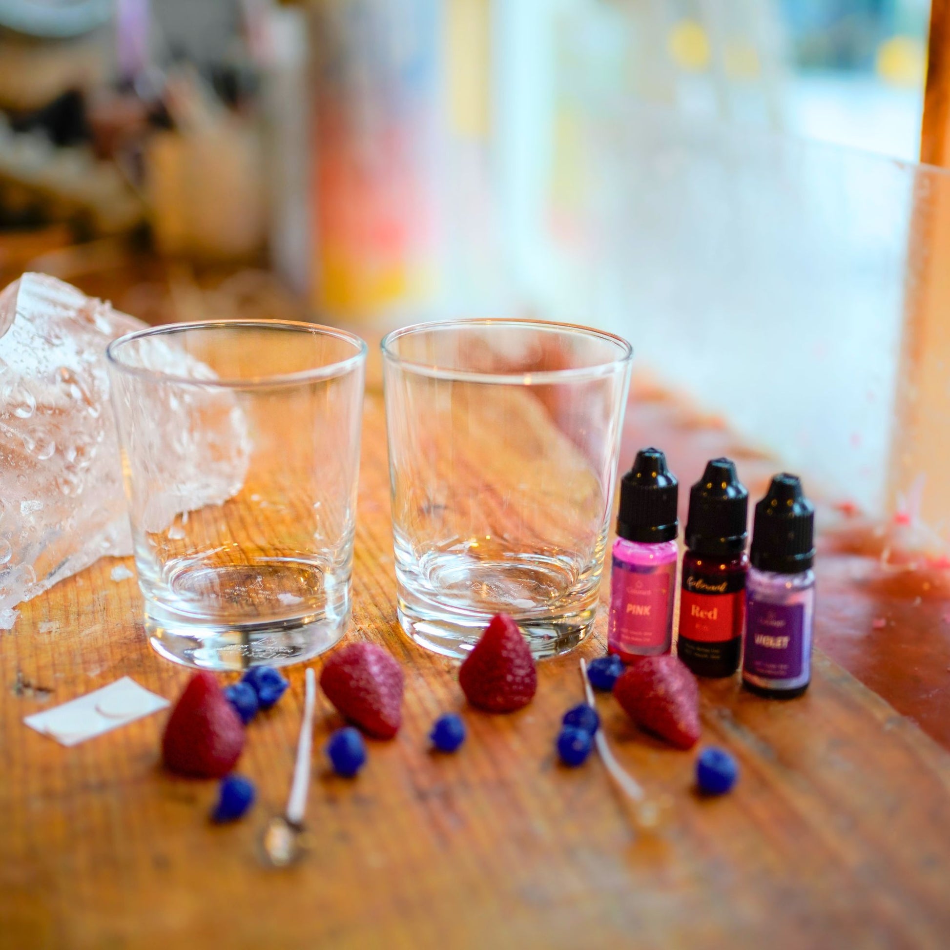 DIY SET Cocktailkerzen Wildberry Herstellung