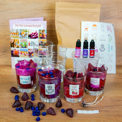 DIY SET Cocktailkerzen Wildberry Titelbild schraeg