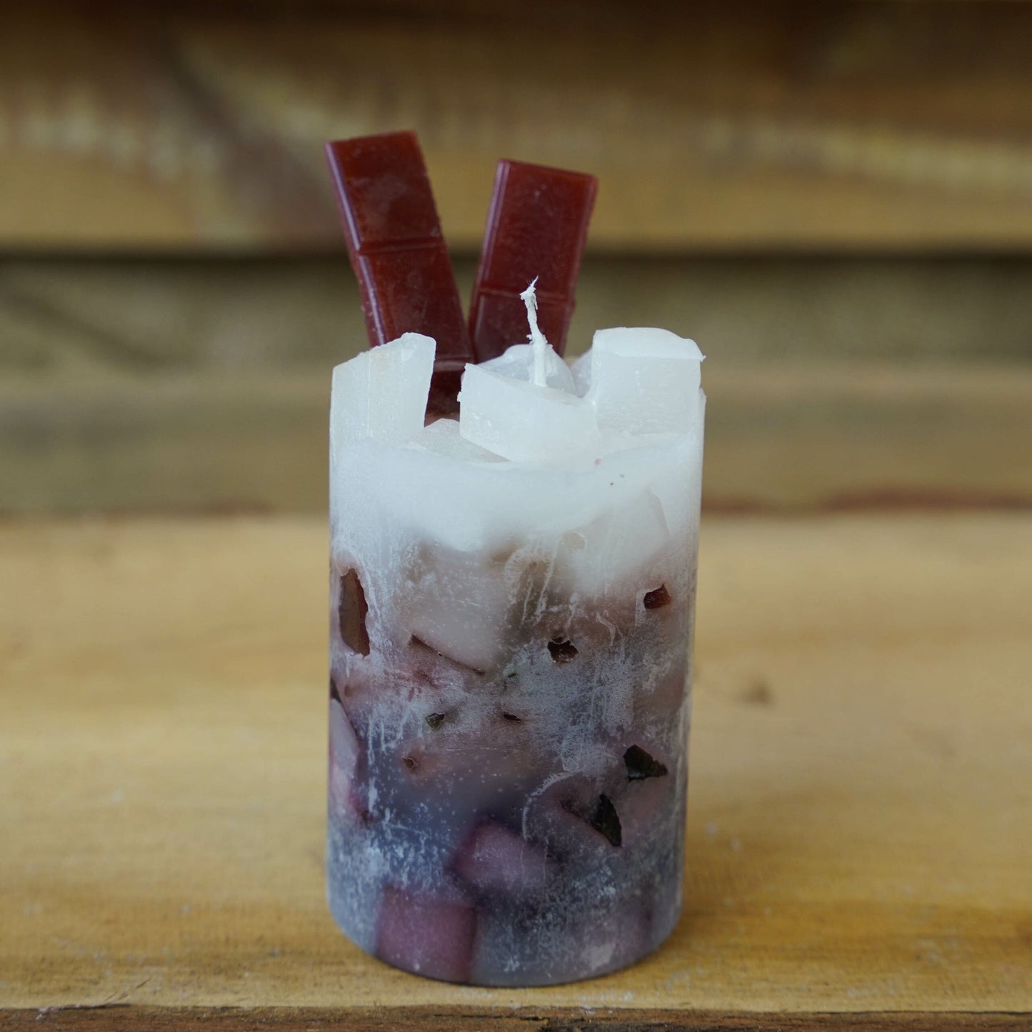 Cocktailkerze l Wachswürfelkerze l Stumpenkerze groß Bunt | Geschenk Geburtstag l Handarbeit l bunte Kerze l Cocktails