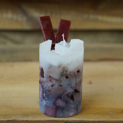 Cocktailkerze l Wachswürfelkerze l Stumpenkerze groß Bunt | Geschenk Geburtstag l Handarbeit l bunte Kerze l Cocktails