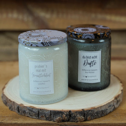 Duftkerze im Glas aus Sojawachs | mit verschiedenen Düften | Kerze im Glas | Bunte Kerze | Geburtstagsgeschenk | Weihnachten