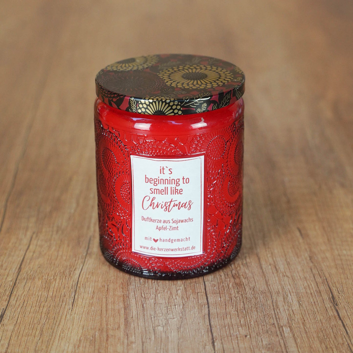 Weihnachtliche Duftkerze Apfel-Zimt