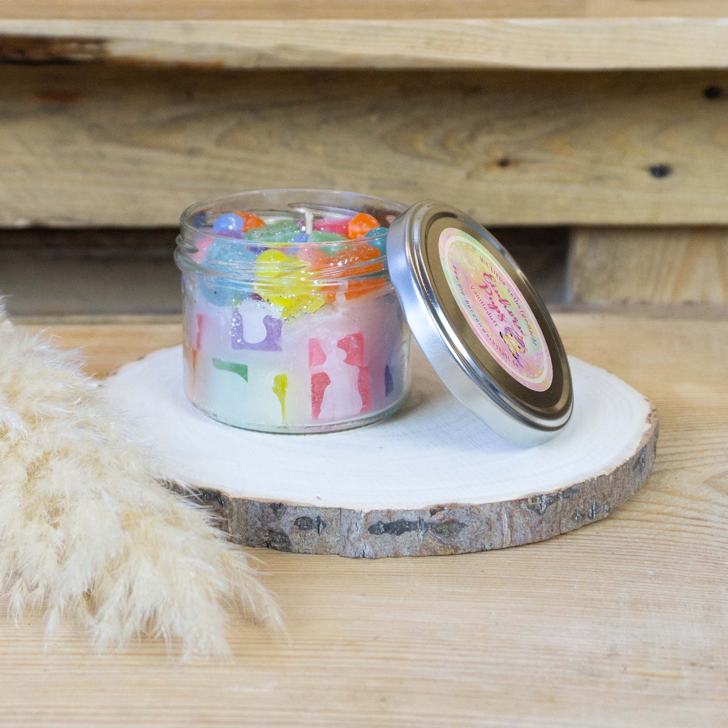 Duftkerze "Einhornpups" mit angenehmen Vanilleduft und Spruch | Handgemacht | Duftkerze personalisiert im Glas | Geschenkidee Muttertag | Kerze | Geschenk Frau Freundin