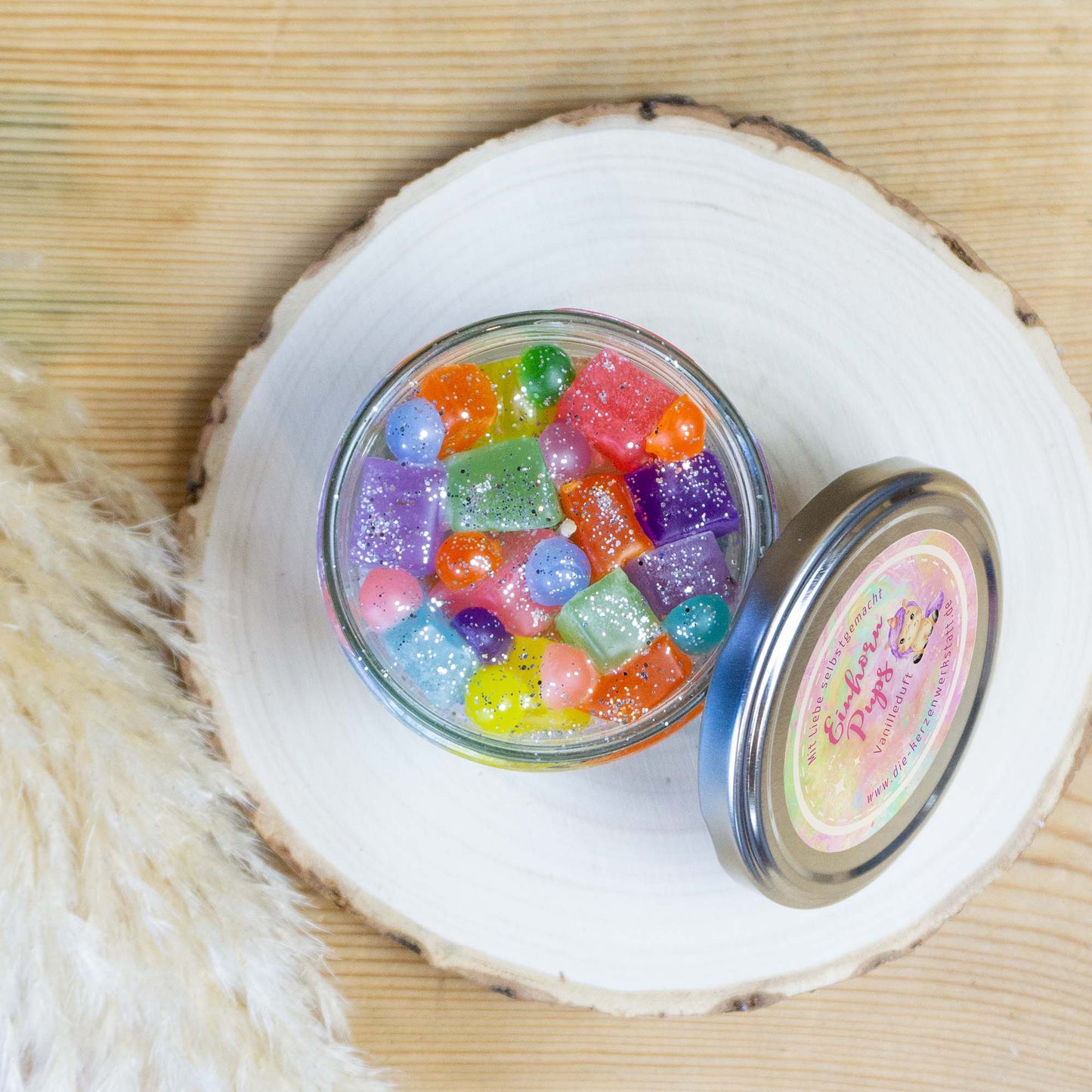 Duftkerze "Einhornpups" mit angenehmen Vanilleduft und Spruch | Handgemacht | Duftkerze personalisiert im Glas | Geschenkidee Muttertag | Kerze | Geschenk Frau Freundin