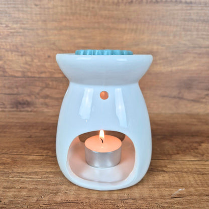 Edle Keramik-Duftlampe Weiß