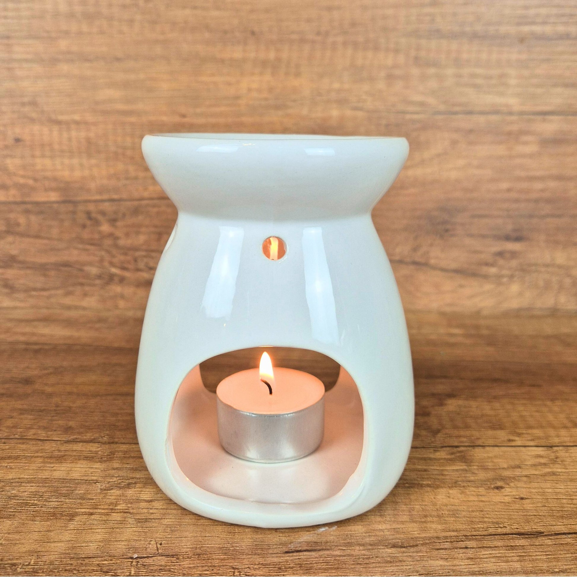 Duftlampe aus Keramik (weiß) | Aromalampe für Duftöle & Wachs Melts | Stilvolle Geschenkidee für Entspannung & Wohlfühlmomente