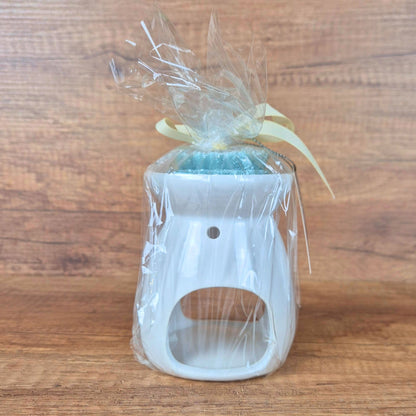 Duftlampe aus Keramik (weiß) | Aromalampe für Duftöle & Wachs Melts | Stilvolle Geschenkidee für Entspannung & Wohlfühlmomente