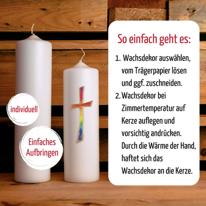Wachsplatten Farb-Set 3 – 5 Stück | 8 × 20 cm | Kerzen selber machen
